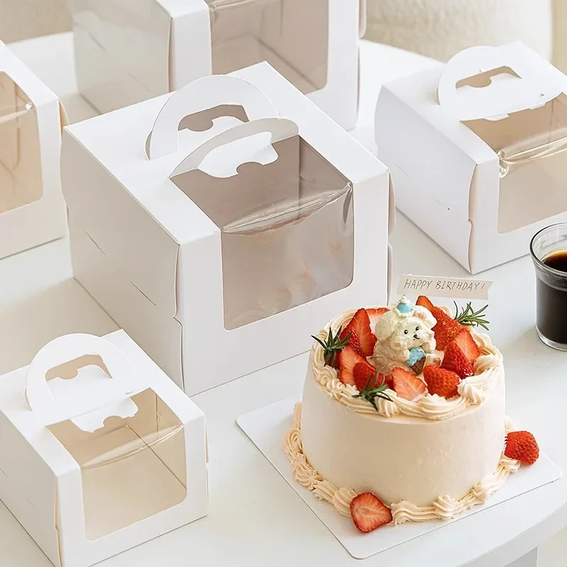 Wedding Supply.Box - 10pcs White Cake Box with Handle