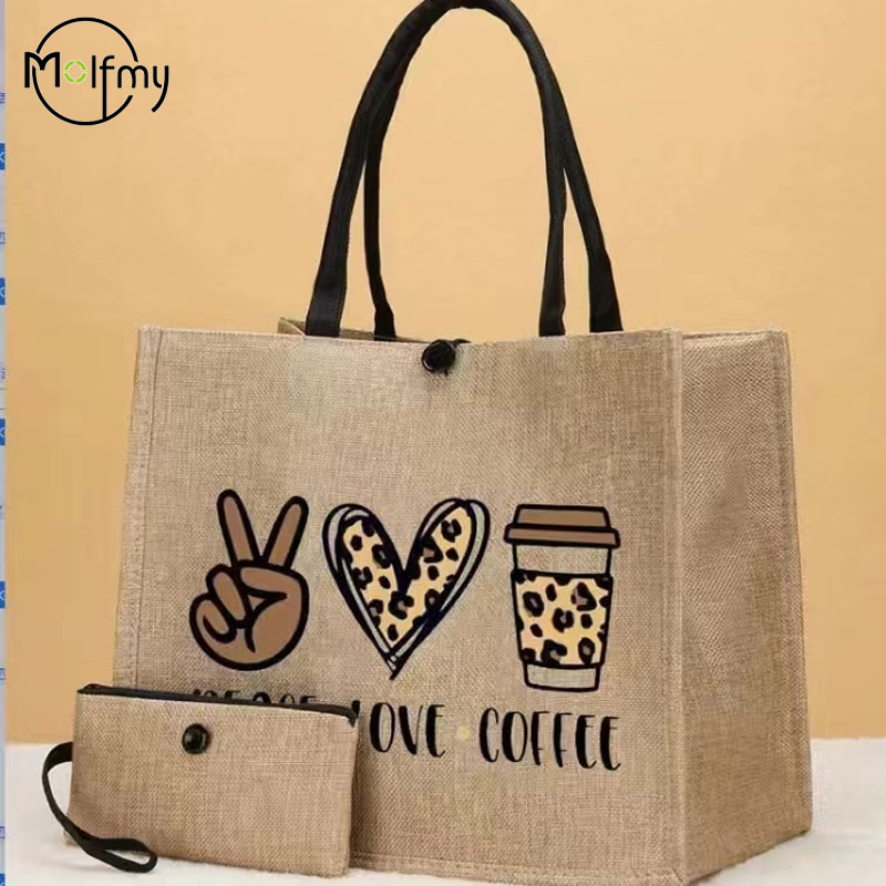 2 Pcs Linen Tote Bag Large Cap - Wedding Vendor review and price