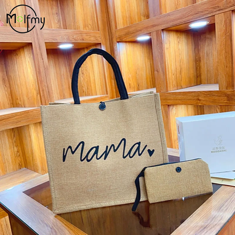 2 Pcs Linen Tote Bag Large Cap - Wedding Vendor review and price