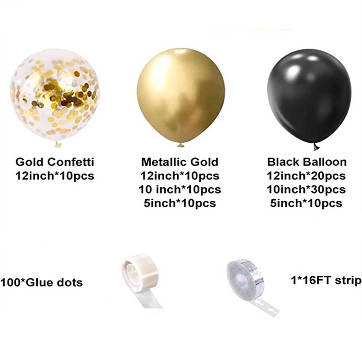 102Pcs Black Metallic Gold Con - Wedding Day Supply Kit review and price