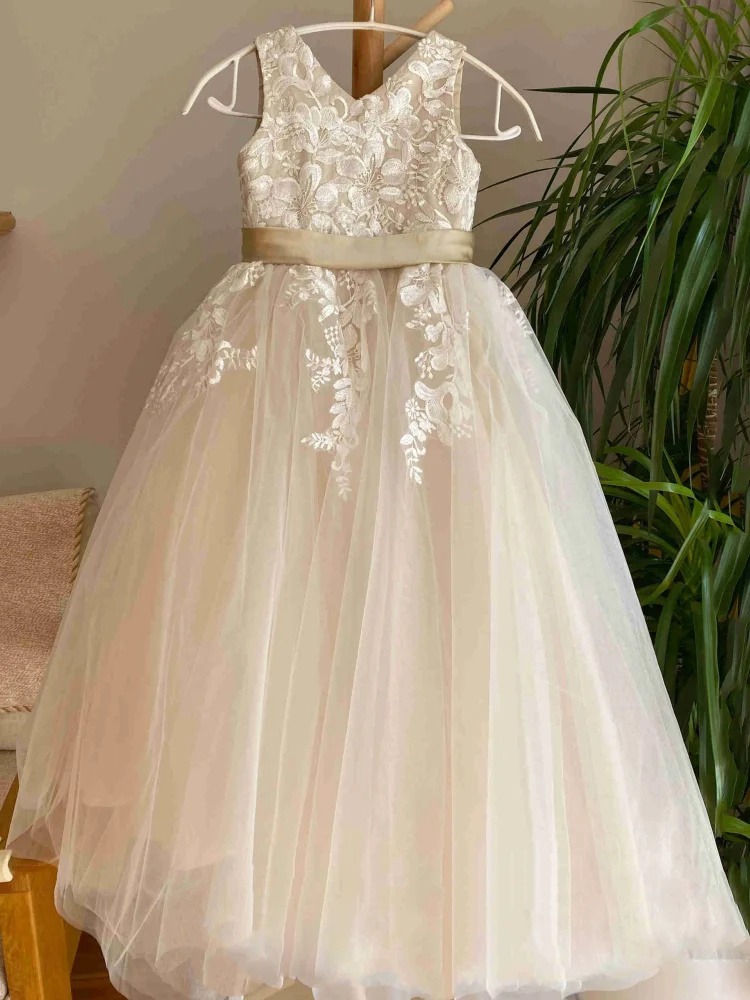 Elegant Flower Girl Dress For  - Bridal Sash Ribbon review and price