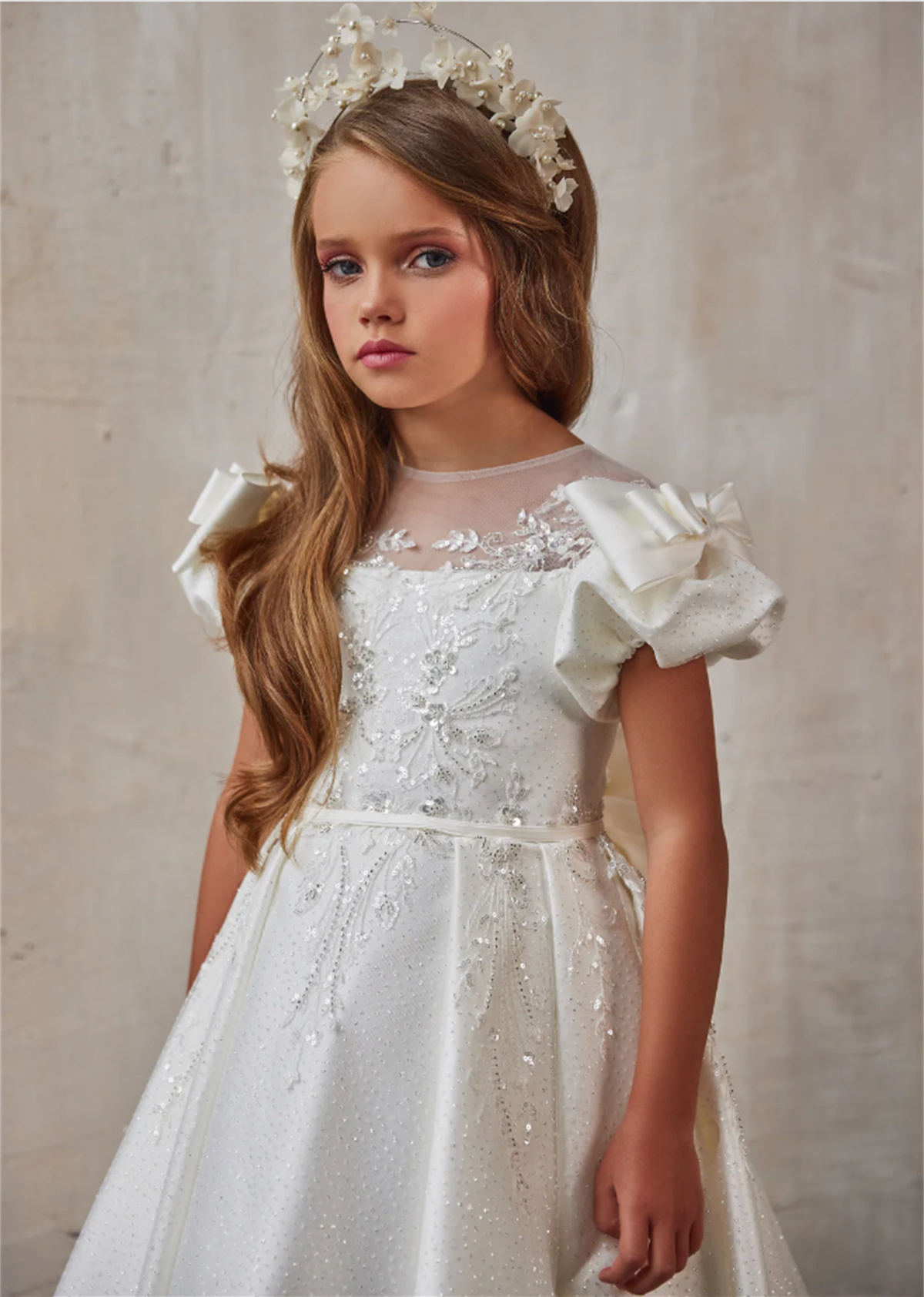 Satin Flower Girl Dress White  - Bridal Sash Ribbon review and price