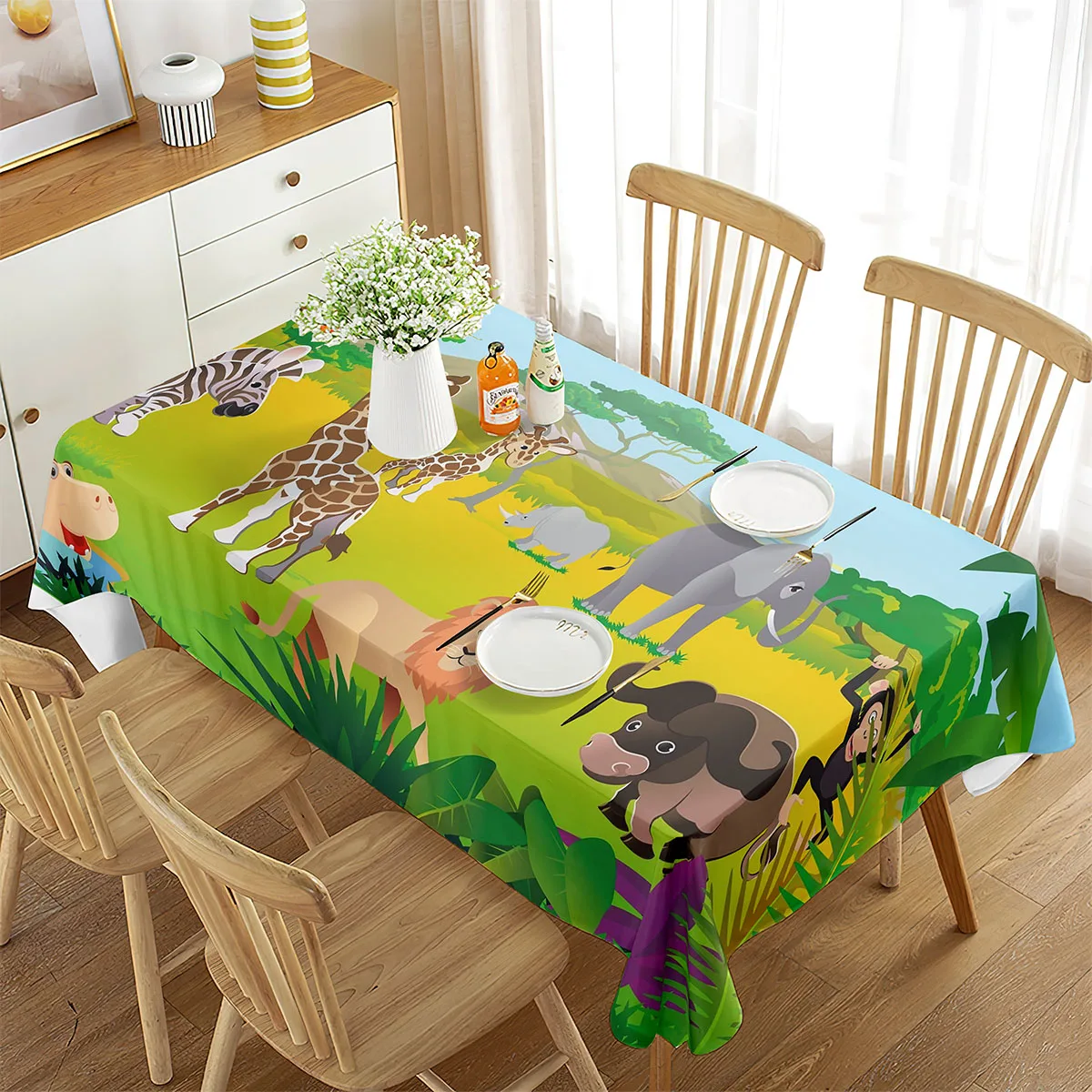 Zoo Tablecloth Happy Zoo Eleph - Wedding Zoo review and price