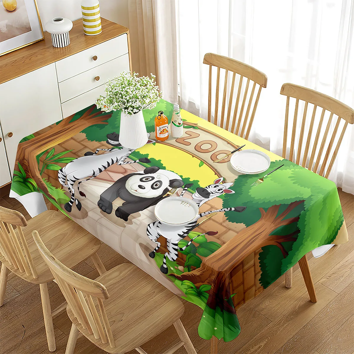 Zoo Tablecloth Happy Zoo Eleph - Wedding Zoo review and price