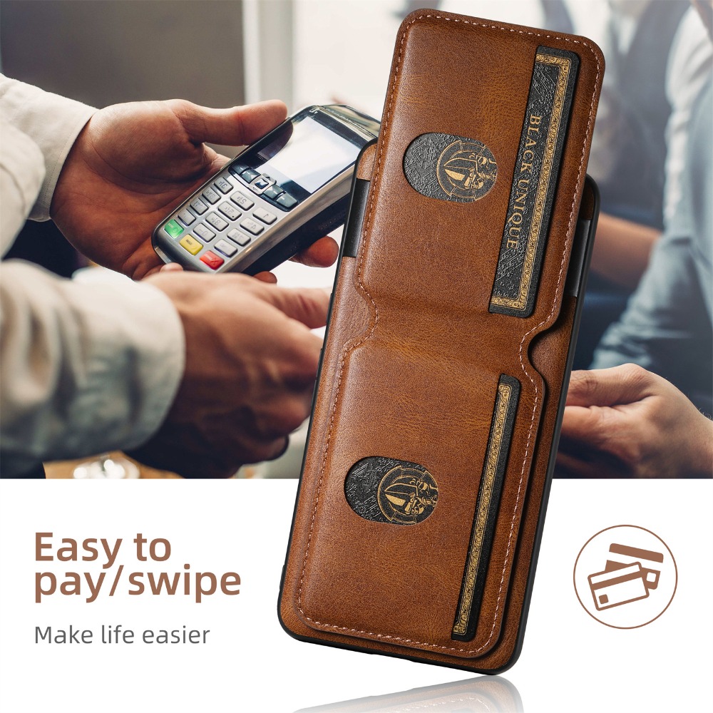 Luxury Wallet PU Leather Case  - Place Card Holder review and price