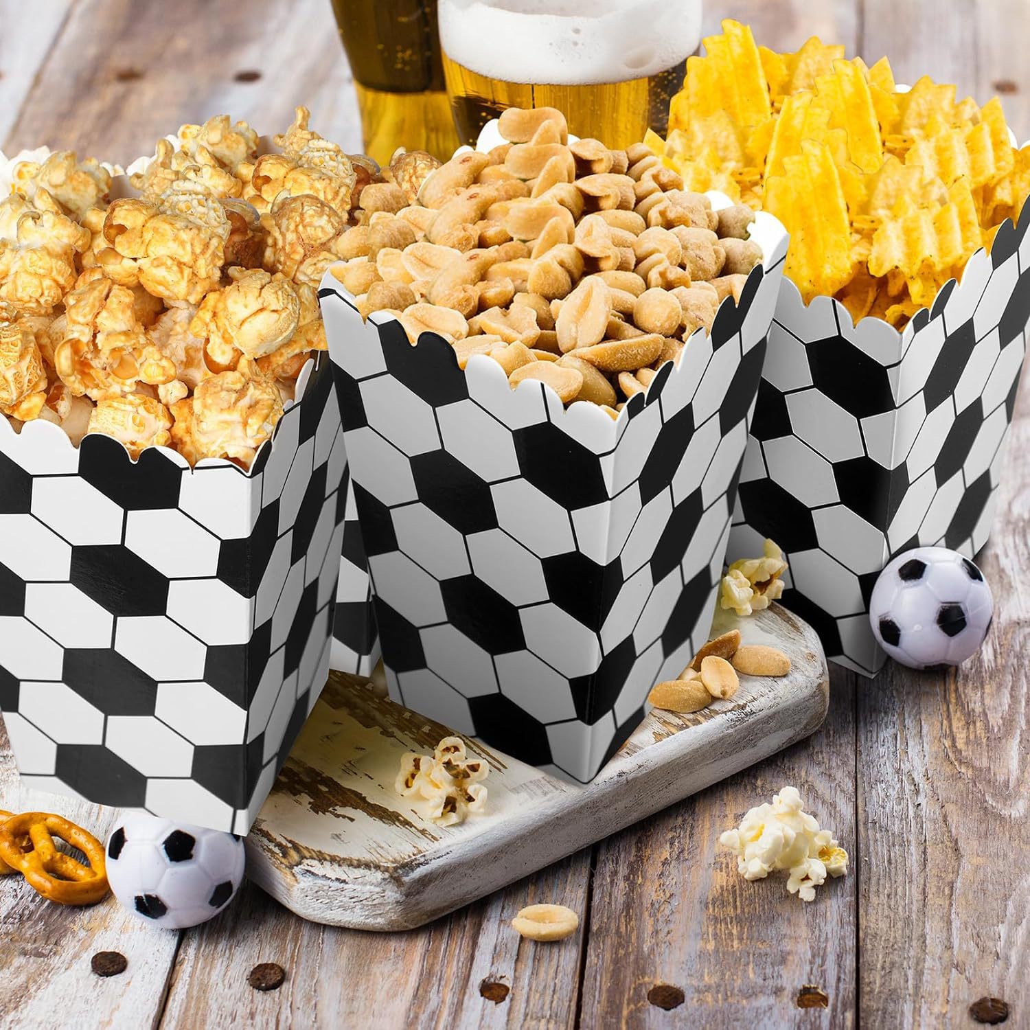 6/18Pcs  Football Popcorn Boxe - Wedding Supply.Box review and price