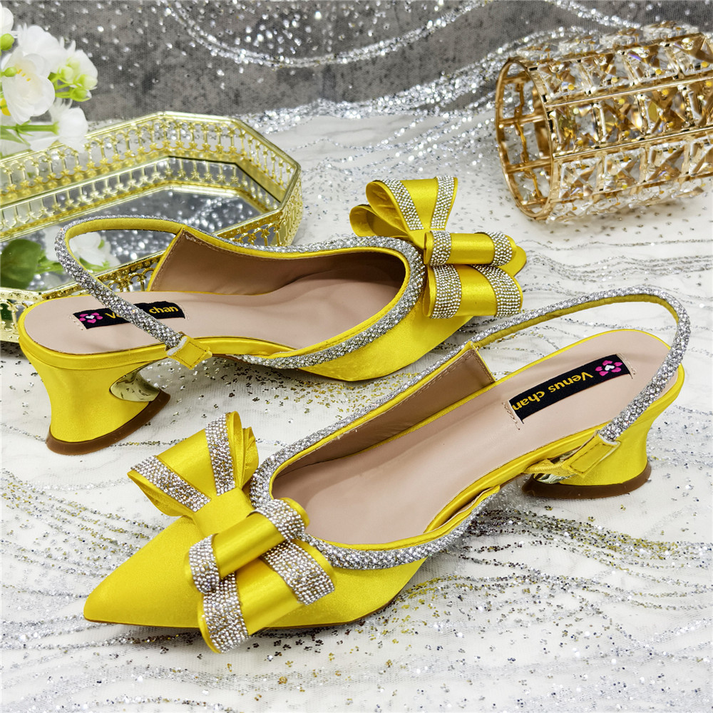 Elegant Yellow Satin Rhineston - Wedding Vendor review and price