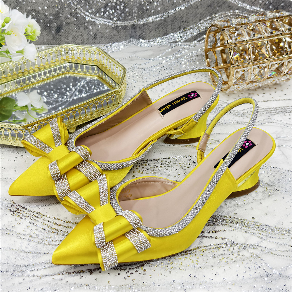 Elegant Yellow Satin Rhineston - Wedding Vendor review and price